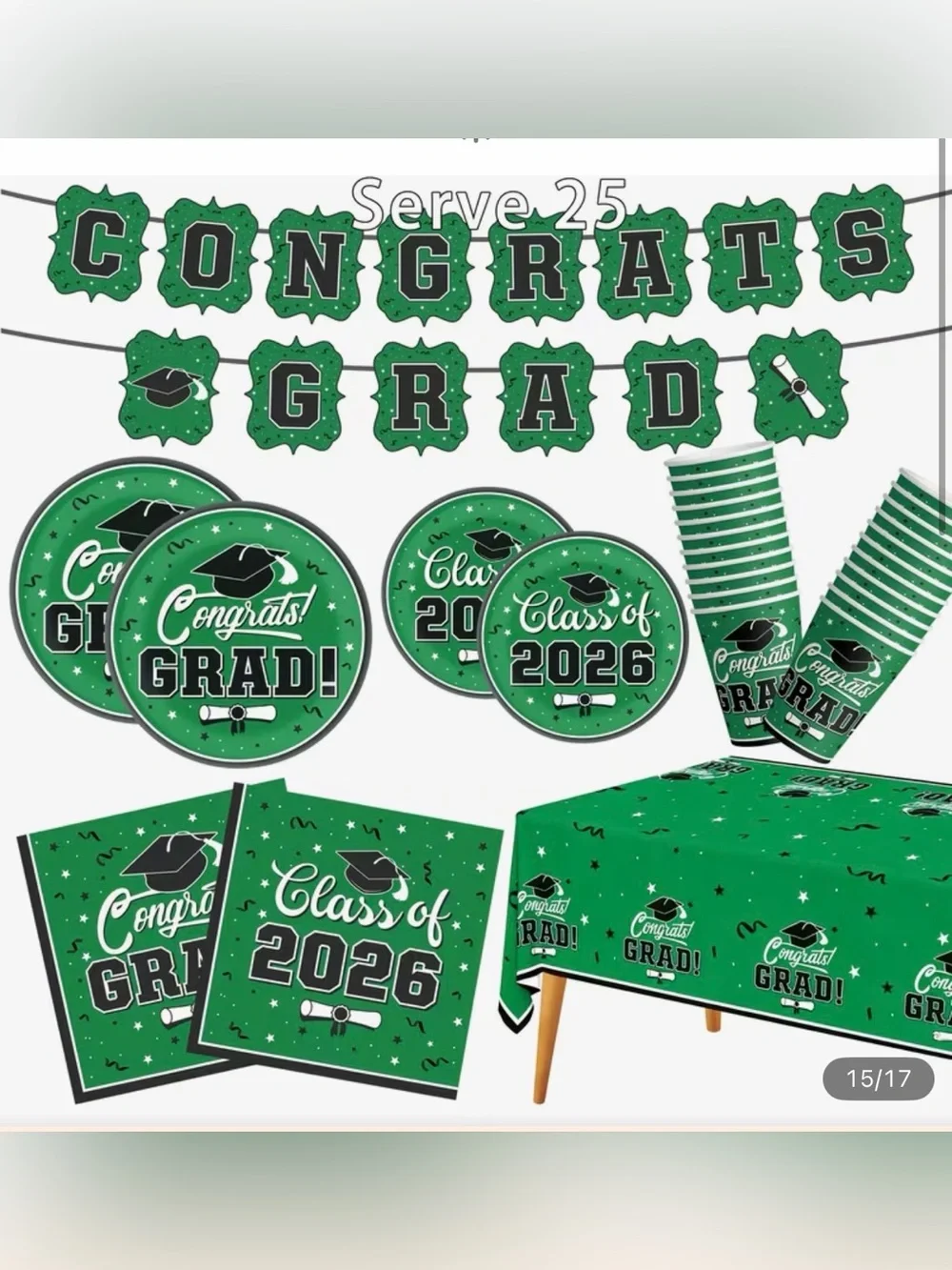 Disposable Graduation Tableware Kit New $12 OBO